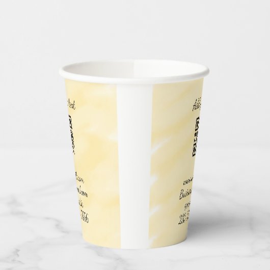 Einfaches QR-Code, um den Klassiker Ihres Namens h Pappbecher (Links)