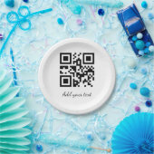 Einfaches QR-Code, um den Klassiker Ihres Namens h Pappteller (Party)