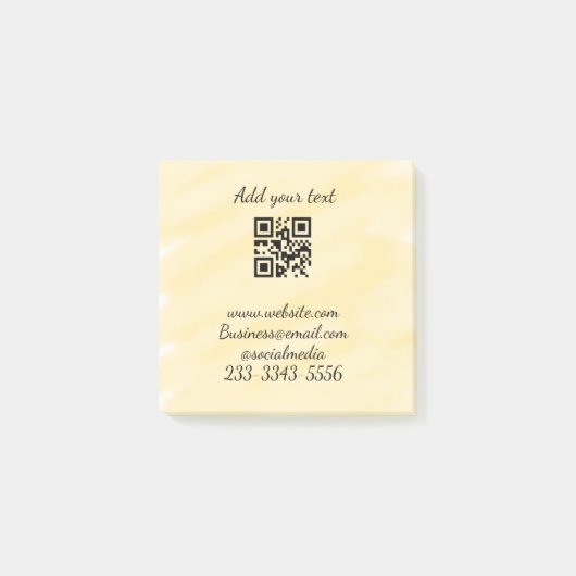 Einfaches QR-Code, um den Klassiker Ihres Namens h Post-it Klebezettel (Vorderseite)