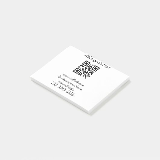 Einfaches QR-Code, um den Klassiker Ihres Namens h Post-it Klebezettel (angewinkelt)