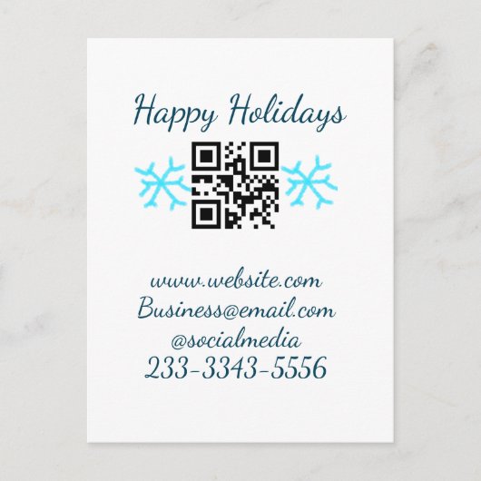 Einfaches QR-Code, um den Klassiker Ihres Namens h Postkarte (Vorderseite)