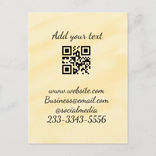 Einfaches QR-Code, um den Klassiker Ihres Namens h Postkarte (Vorderseite)