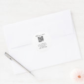 Einfaches QR-Code, um den Klassiker Ihres Namens h Runder Aufkleber (Umschlag)