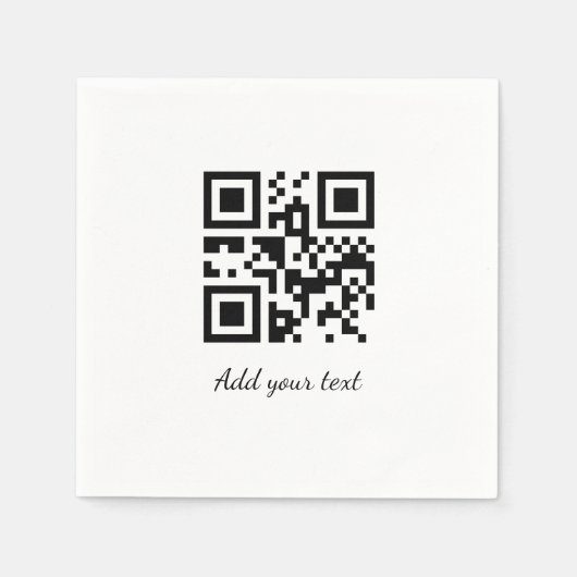 Einfaches QR-Code, um den Klassiker Ihres Namens h Serviette (Vorderseite)