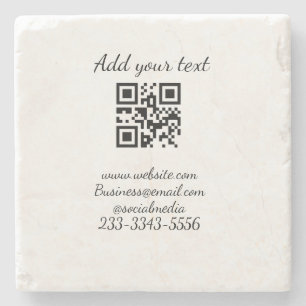 Einfaches QR-Code, um den Klassiker Ihres Namens h Steinuntersetzer