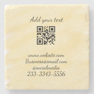 Einfaches QR-Code, um den Klassiker Ihres Namens h Steinuntersetzer