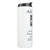 Einfaches QR-Code, um den Klassiker Ihres Namens h Thermosbecher (Nach links gedreht)