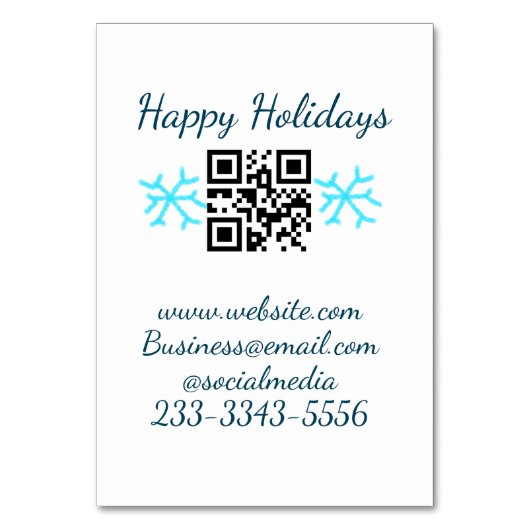 Einfaches QR-Code, um den Klassiker Ihres Namens h Tischnummer (Vorderseite)