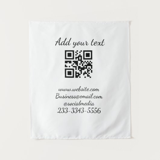 Einfaches QR-Code, um den Klassiker Ihres Namens h Wandteppich (Vorderseite)