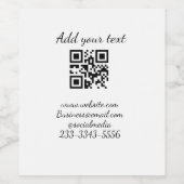 Einfaches QR-Code, um den Klassiker Ihres Namens h Weinetikett (Einzelnes Label)