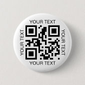 Einfaches QR-Code und benutzerdefinierte Textwerbu Button (Vorderseite)