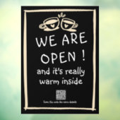 einfaches qr-Coffeeshop große Fensterverkleidungen Fensteraufkleber (Blatt 3)