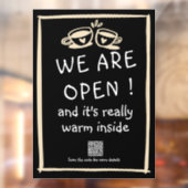 einfaches qr-Coffeeshop große Fensterverkleidungen Fensteraufkleber (Blatt 2)