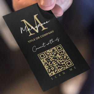 Einfaches QR-Geschäftslogo Visitenkarte