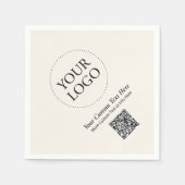 Einfaches QR-Logo für Ivorys benutzerdefiniertes B Serviette (Vorderseite)