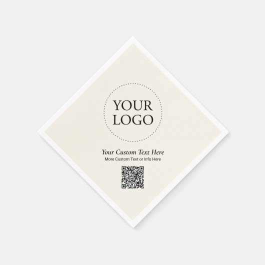 Einfaches QR-Logo für Ivorys benutzerdefiniertes B Serviette (Ecke)