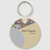 Einfaches QR-Logo für moderne Unternehmenswerbung Schlüsselanhänger (Vorderseite)