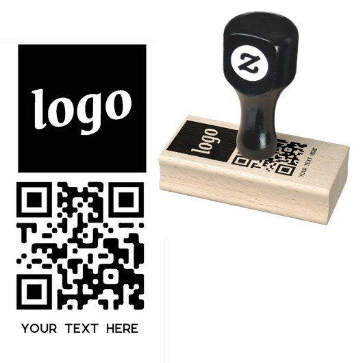 Einfaches QR-Logo Gummistempel