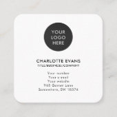 Einfaches QR-Logo Quadratische Visitenkarte (Vorderseite)