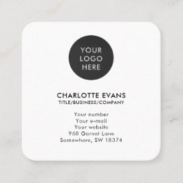 Einfaches QR-Logo Quadratische Visitenkarte