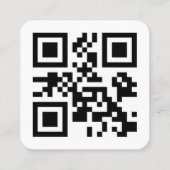 Einfaches QR-Logo Quadratische Visitenkarte (Rückseite)