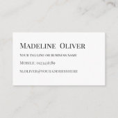 Einfaches QR-Logo Visitenkarte (Rückseite)