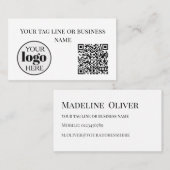 Einfaches QR-Logo Visitenkarte (Vorne/Hinten)