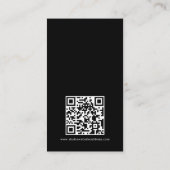 Einfaches QR-Logo-Zitat für Fotostudio Schwarz Visitenkarte (Rückseite)