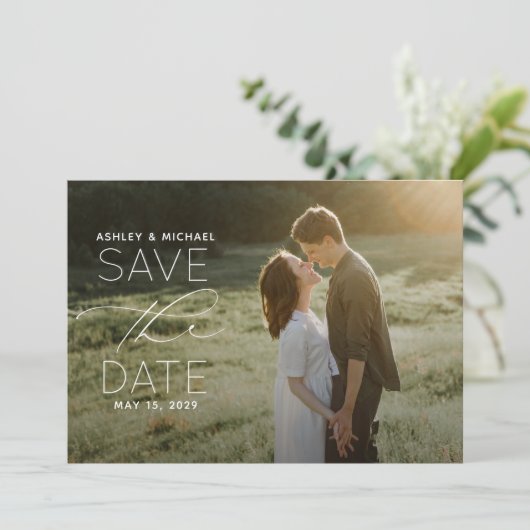 Einfaches QR-Skript-Foto Hochfahren speichern Sie Ankündigung (Stehend Vorderseite)