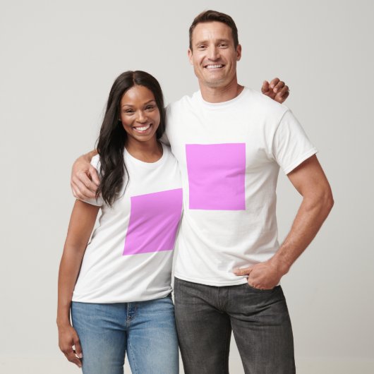 Einfaches Quadrat - helles Violett T-Shirt (Unisex)