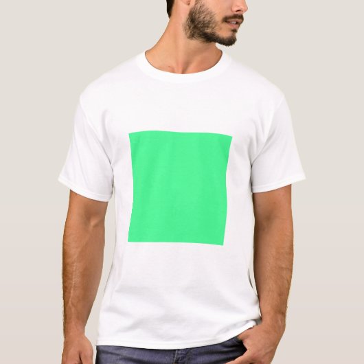 Einfaches Quadrat - Minze grün T-Shirt (Vorderseite)