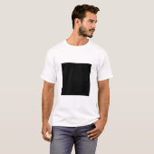 Einfaches Quadrat - Schwarz T-Shirt (Vorne ganz)
