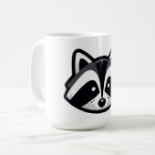 Einfaches Raccoon-Design Kaffeetasse (Vorderseite Links)