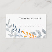 Einfaches Raffel-Ticket für Herbst-Folien Begleitkarte (Rückseite)