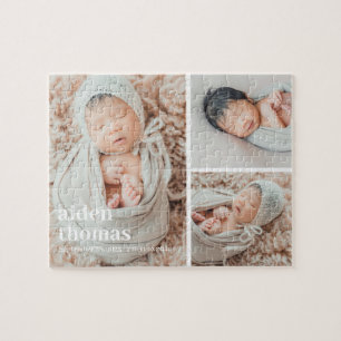 Einfaches Raster aus drei Personalisierten Foto-Pu Puzzle