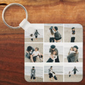 Einfaches Raster von neun benutzerdefinierten Foto Schlüsselanhänger (Vorderseite)