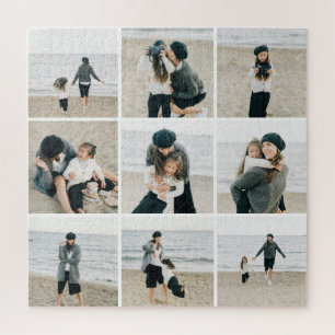 Einfaches Raster von neun Personalisierten Foto-Pu Puzzle