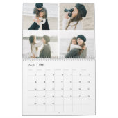 Einfaches Raster von vier (48 Fotos) benutzerdefin Kalender (Mär 2026)