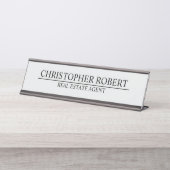 Einfaches Real Anwesen Schreibtischnamensplakette (Vorderseite )