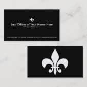 einfaches Rechtsanwaltsbüro Fleur de Lys Visitenkarte (Vorne/Hinten)