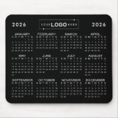 Einfaches Rectangle-Logo 2026 Kalender - Benutzerd Mousepad (Vorne)