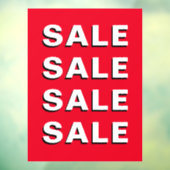 Einfaches Red Business Shop Verkauf Sign Window De Fensteraufkleber (Blatt 3)