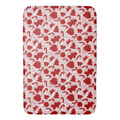 Einfaches Red Christmas Pattern Badematte (Vorderseite Vertikal)