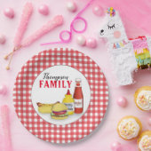 Einfaches Red Country Hamburger Hotdog Niedliches Pappteller (Party)