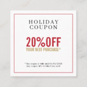 Einfaches Red Golden White Beauty Salon Coupon (Vorderseite)