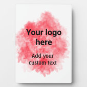 Einfaches red watercolor add your logo fotoplatte (Vorderseite)