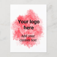 Einfaches red watercolor add your logo