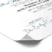 Einfaches Retro-Hochschuldiplom Poster (Ecke)