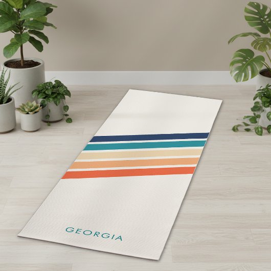 Einfaches Retro-Monogramm Yogamatte