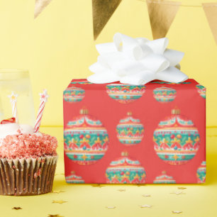 Einfaches Retro-Weihnachtsgeschmack Geschenkpapier